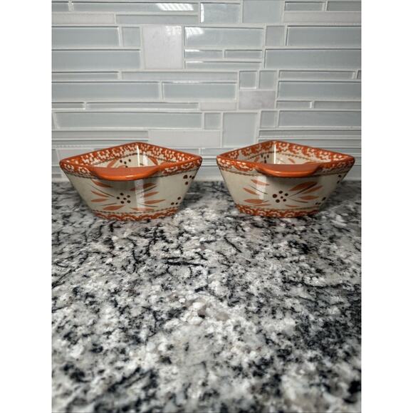 Temptations Old World Orange 6 oz. Triangle Ramekins - Set of 4 - Picture 5 of 8